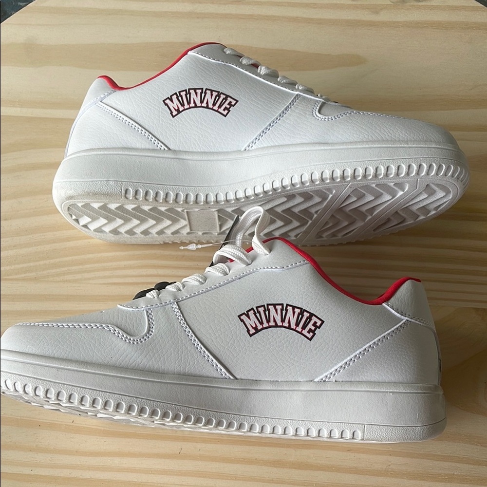 Disney White and Red Sneakers with Minnie Mouse Charm - Picture 9 of 10